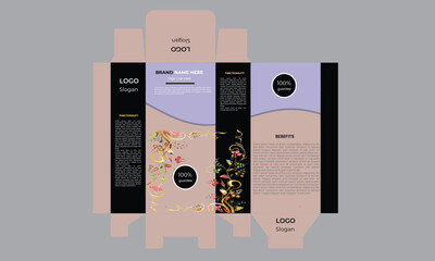 Wall Mural -  chocolate package box design template. Ready package design for milk drinks ect.Cardboard Box and Paper Tube Mockup