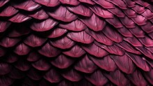  A Close Up Of A Red Bird's Feathers Pattern.  Generative Ai