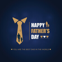 Happy Father's Day Celebration Concept Vector Illustration, Happy Fathers Day Social Media Banner  