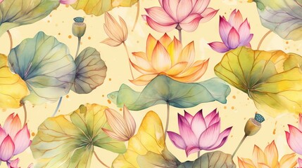 a painting of a bunch of flowers on a yellow background. generative ai