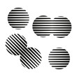 © Kravchenko - Line art shaded circles. Circle logo. Icon set. Vector