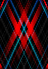 Red-Blue-Black With Diagonal Style, Shiny Overlapping Texture Pattern Background