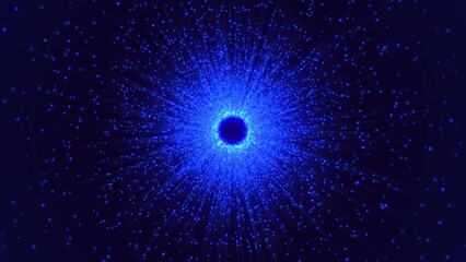 Wall Mural - bright flash. abstract digital background. data flow information. dark background with stars and lig