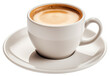 Cup of Coffee. Creamy Coffee Espresso, Cappuccino. Isolated on Transparent Background. generative ai