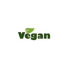 Wall Mural - Vegan logo isolated on white 