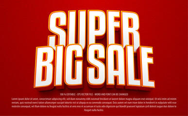 Super big sale bold 3d style editable text effect
