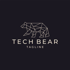 Poster - Tech bear logo icon design template