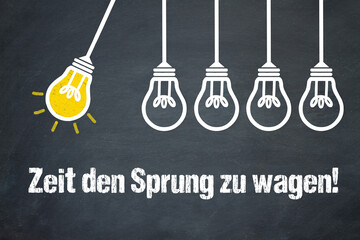 Poster - Zeit den Sprung zu wagen!	