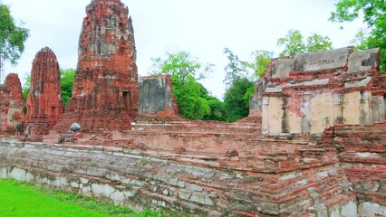 Sticker - Panorama of Wat Phra Si Sanphet, Ayutthaya, Thailand