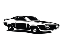 1971 Gtx Plymouth Car Logo - Vector Illustration, Emblem Design On A White Background