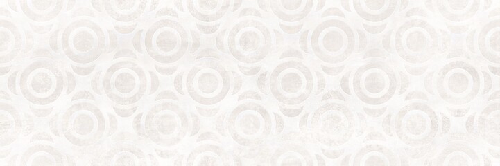 White modern geometric flowers pattern