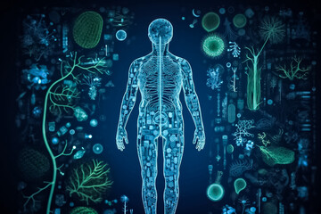 human microbiome planting and artificial intelligence with this captivating graphic resource. the fu