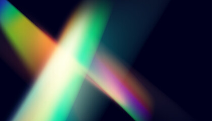 Wall Mural - rainbow light rays, lens flare, reflection effect from crystal, glass or gem. vector realistic illus