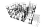 Fototapeta Paryż - Modern house architecture building 3d rendering