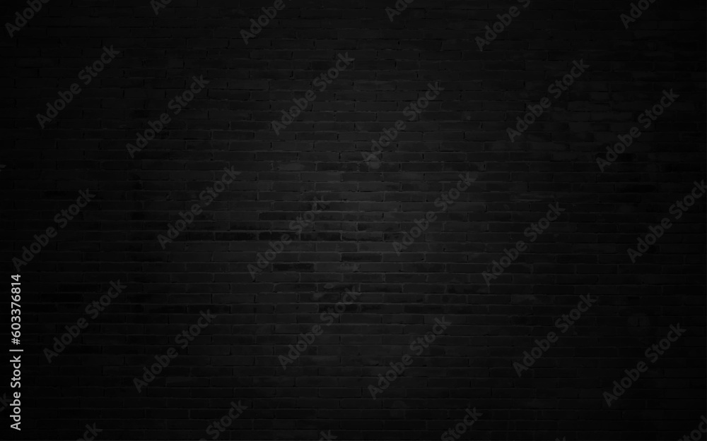 Vector realistic isolated black brick wall background for template and ...