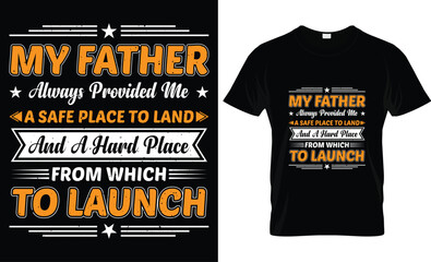 Wall Mural - Happy Father's Day motivational Funny quotes typography Gift Dad t-shirt design and 100% vector graphic template EPS File. 