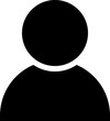 Simple user, person shape icon (black)