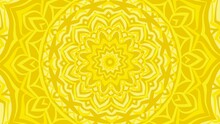 Spinning Yellow Mandala Looping Background