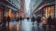 © Tuyres - Blurred Crowded Street of Paris, perfect for background or presentation. City architecture image, blur. Generative AI illustration.