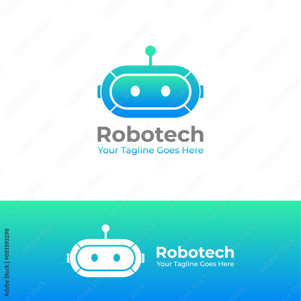 Robotech Logo Vector Design, Technology Logo, Robot Logo for your ...