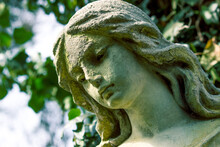 Beautiful Angel Face Of A Woman. Mercy And Peace. (monument Of The Nineteenth Century By An Unknown Author)	
