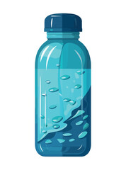 Sticker - Fresh drink in glass bottle