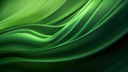 Wall Mural - Green Waves Background