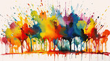 Fototapeta Młodzieżowe - Vivid Ink Drop: Burst of Colors