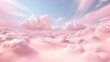 © DELstudio - Generative AI, Pink magenta fantastic clouds, sky and landscape. Gentle colors and with bright lights.
