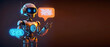 © ZAY WIN HTAI - Talking robot with artificial intelligence. Concept of chatbot. AI generated