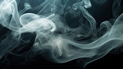 Poster - Abstract backgrounds,Futuristic dark background with white smoke,AI generated.