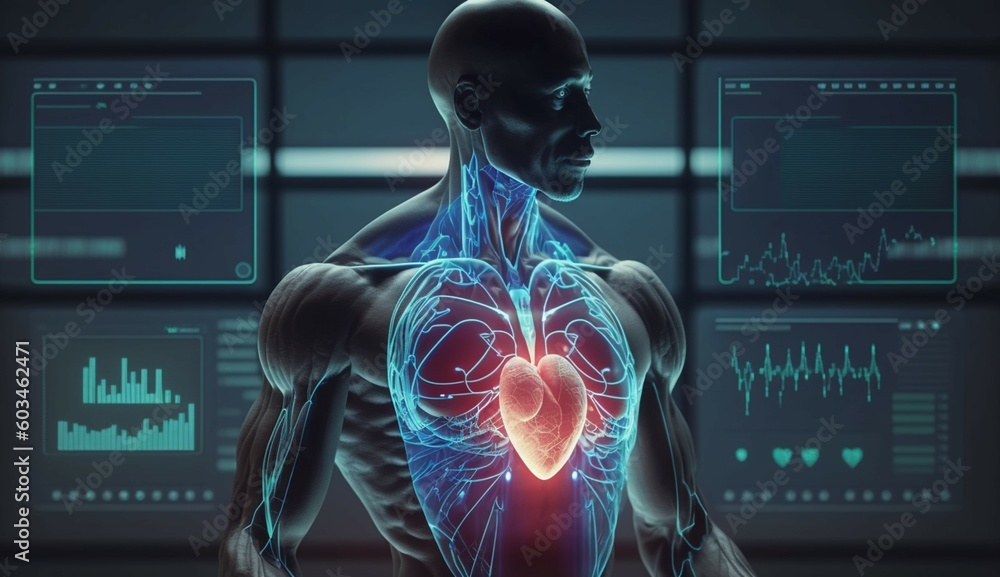 Cardiologist diagnosis patient heart testing result.Generative AI ...