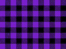Purple And Black Plaid Vector Repeating Pattern Swatch Seamless Stitching Fabric Texture Gingham Striped Checker