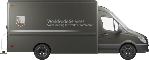 Wall Mural - Side view of delivery van