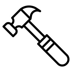 Sticker - hammer vector line icon