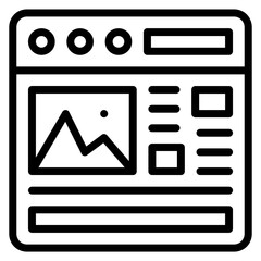 landing page vector line icon