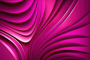 Wall Mural - abstract fuchsia colored background, purple colored lines and waves. generative ai