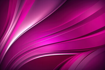 Wall Mural - abstract fuchsia colored background, purple colored lines and waves with reflection. generative ai