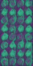 A Green And Purple Pattern Background Generative AI
