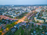 Fototapeta Miasto - View at Pabianice city from a drone	
