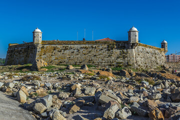 Canvas Print - Fort of Sao Francisco do Queijo in Nevogilde area of Porto city, Portugal