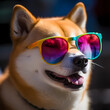 doge with sunglasses Generative AI.