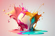 © dragomirescu - Creative splash of colors. Ai generated
