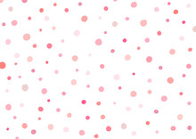 Pink Dots Pattern Hand Drawn Polka Dot Background