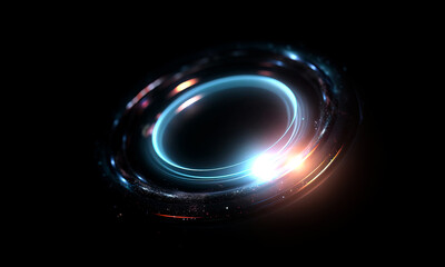Wall Mural - glow swirl light effect. circular lens flare. abstract rotational lines on transparent background
