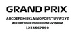 © Sony - Sport Modern Formula grand prix race Italic Alphabet Font icon logo sign symbol Typography urban style fonts technology digital movie graphic design vector illustration black white background