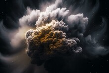 Spiraling Space Gas Cloud. Generative AI