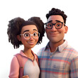 © Talita - Ilustração 3d de casal de namorados felizes