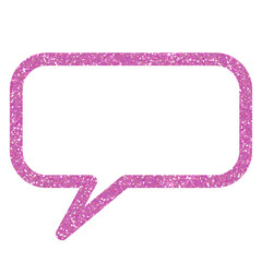 Wall Mural - Pink Speech bubble glitter on transparent background.Speech balloon. chat bubble icon. Design for decorating,background, wallpaper, illustration