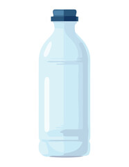 Canvas Print - Fresh blue liquid in plastic bottle design